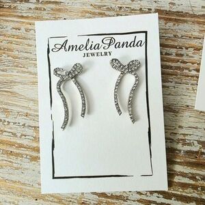 Silver Bow Earrings